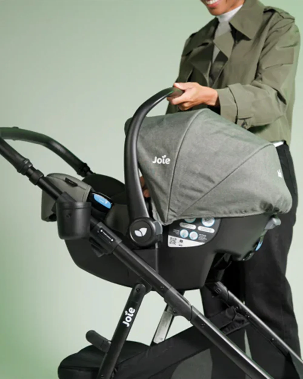 Joie Ginger LX Baby Stroller-Converts into Pramette (Carry Cot) With One Hand-Height Adjustable & Parent Handle Bar-Reversible & Flat Reclining Seat-2 Years Warranty-Pram For 0 to 4Y (Upto 22 Kg)-Mocha - Image 11