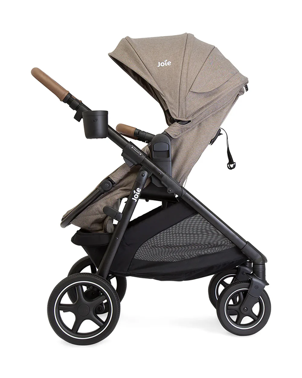 Joie Ginger LX Baby Stroller-Converts into Pramette (Carry Cot) With One Hand-Height Adjustable & Parent Handle Bar-Reversible & Flat Reclining Seat-2 Years Warranty-Pram For 0 to 4Y (Upto 22 Kg)-Mocha - Image 7