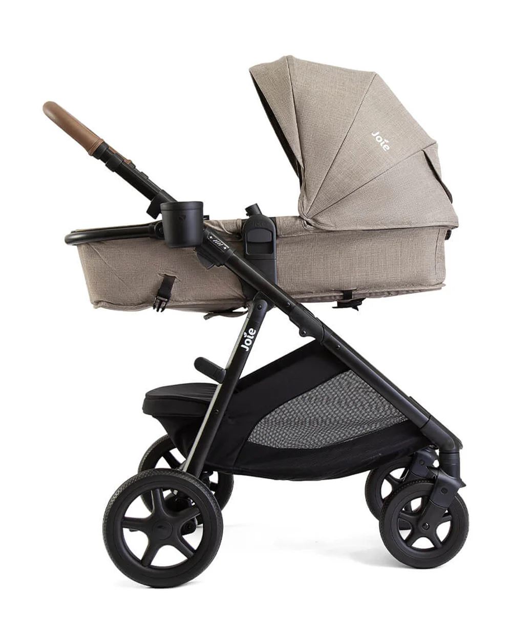 Joie Ginger Baby Stroller-Converts into Pramette (Carry Cot)-Height Adjustable & Parent Handle Bar-Reversible & Flat Reclining Seat-2 Years Warranty-Pram For 0 to 4Y (Upto 22 Kg)-Mocha - Image 8