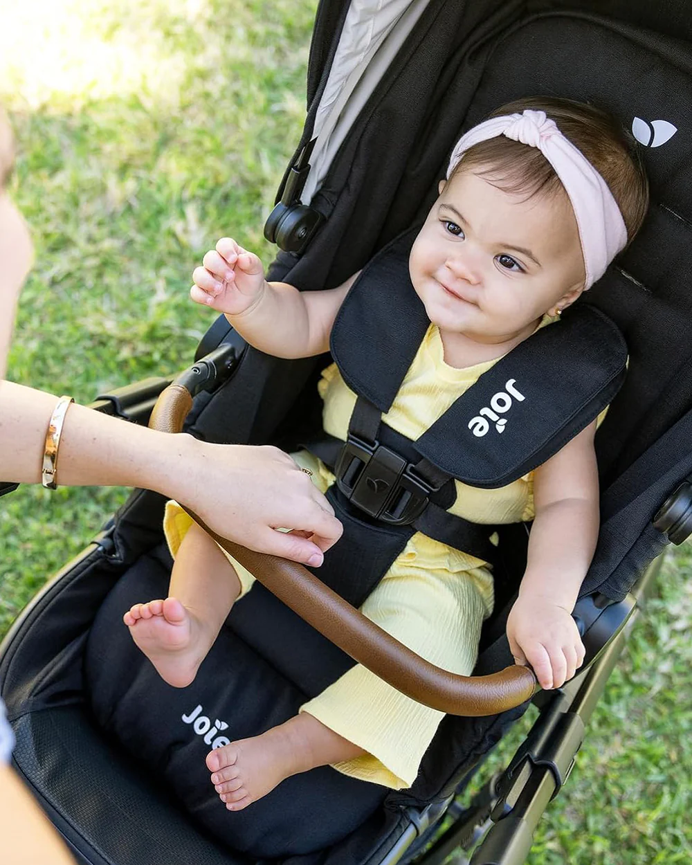Joie Ginger Stroller-Converts into Pramette (Carry Cot)-Height Adjustable & Parent Handle Bar-Reversible & Flat Reclining Seat-2 Years Warranty-Pram For 0 to 4Y (Upto 22 Kg)-Shale - Image 12