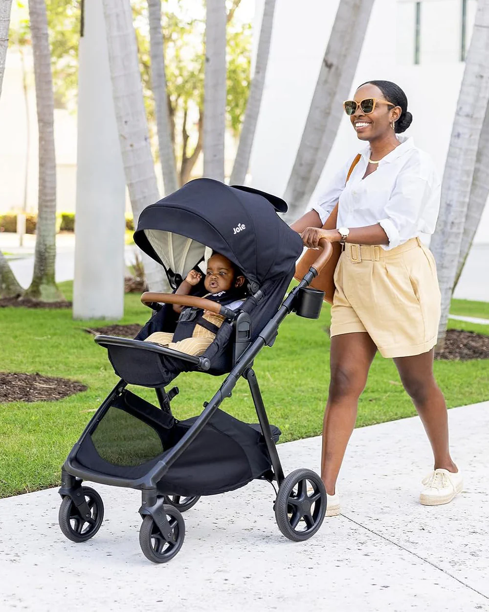 Joie Ginger Stroller-Converts into Pramette (Carry Cot)-Height Adjustable & Parent Handle Bar-Reversible & Flat Reclining Seat-2 Years Warranty-Pram For 0 to 4Y (Upto 22 Kg)-Shale - Image 13
