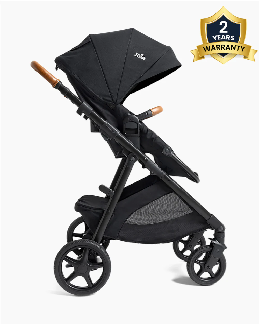 Joie Ginger Stroller-Converts into Pramette (Carry Cot)-Height Adjustable & Parent Handle Bar-Reversible & Flat Reclining Seat-2 Years Warranty-Pram For 0 to 4Y (Upto 22 Kg)-Shale - Image 2