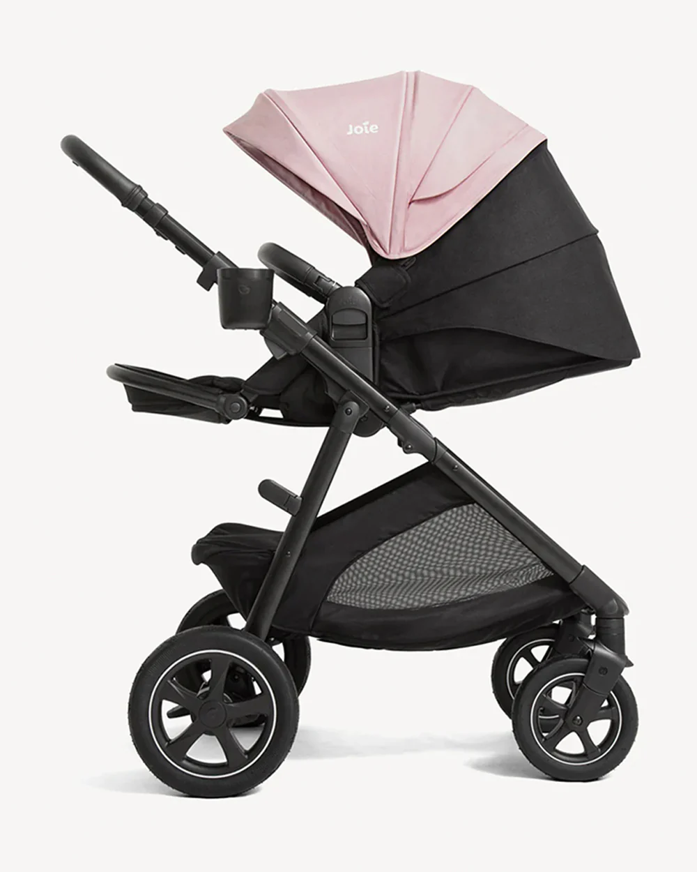 Joie Hazel Baby Stroller-Height Adjustable Seat & Parent Handle Bar-Reversible & Flat Reclining Seat-Car Seat Compatible-2 Years Warranty-For 0 to 4Y (Upto 22 kg)-Blush - Image 8