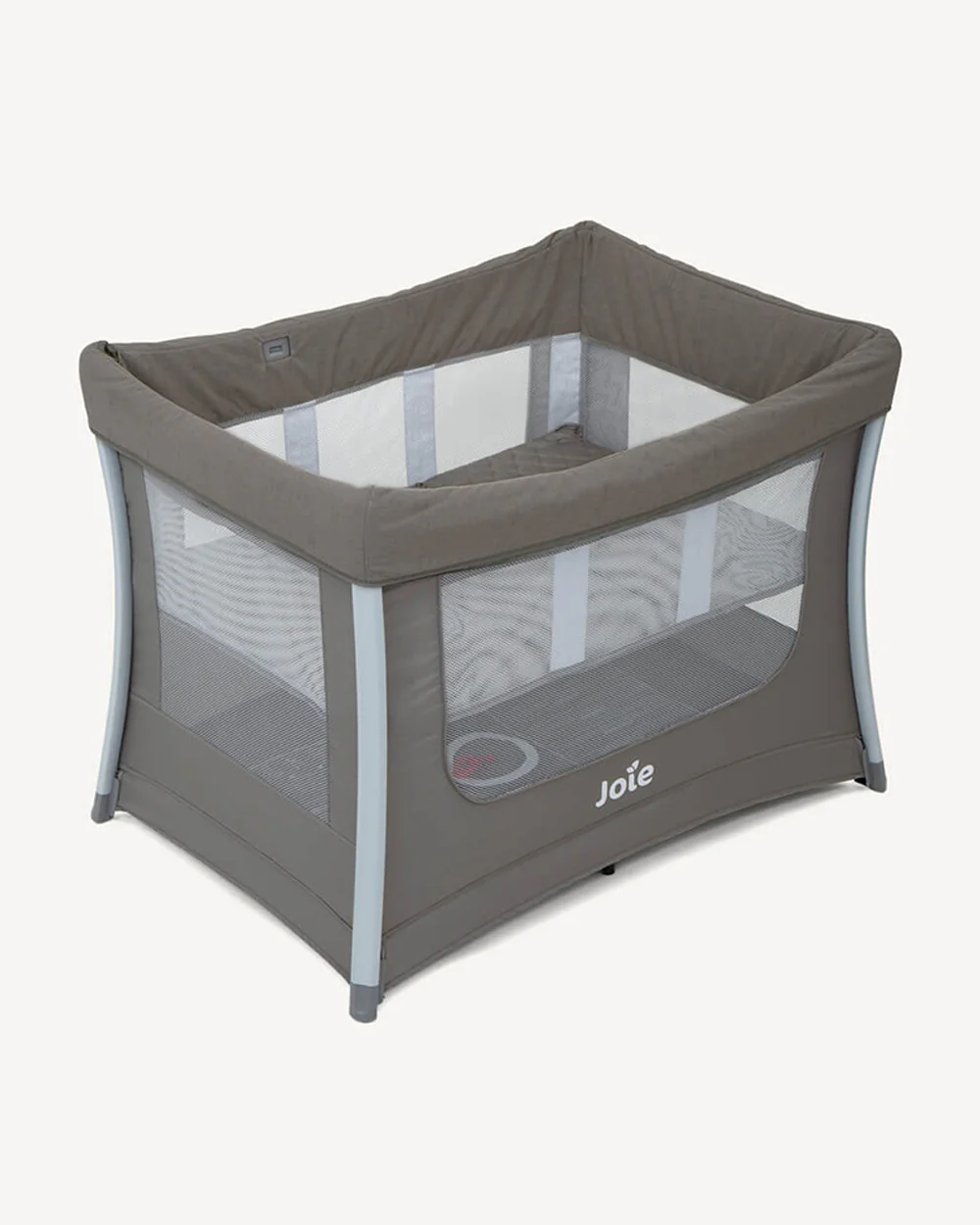 Joie Illusion Travel Cot With Tuckaway Changing Table-Deluxe Parent Organizer With Storage-Removable Bassinet-Compact Fold-Includes Carry Bag-For Infants-Upto 15 Kg-Nickel - Image 4