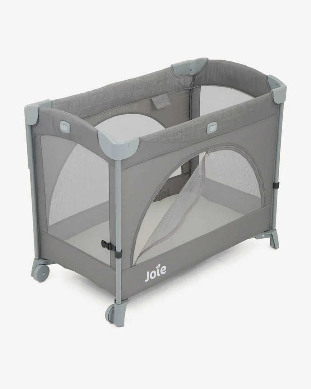 Joie Kubbie Sleep Bedside Crib & Travel Cot-With Removable Mattress-Compact Fold-Includes Travel Bag-Foggy Grey-For 0 to 36M - Image 13