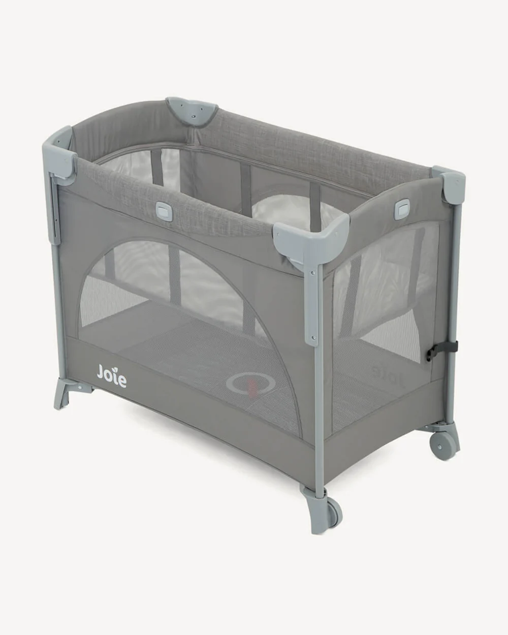 Joie Kubbie Sleep Bedside Crib & Travel Cot-With Removable Mattress-Compact Fold-Includes Travel Bag-Foggy Grey-For 0 to 36M - Image 5