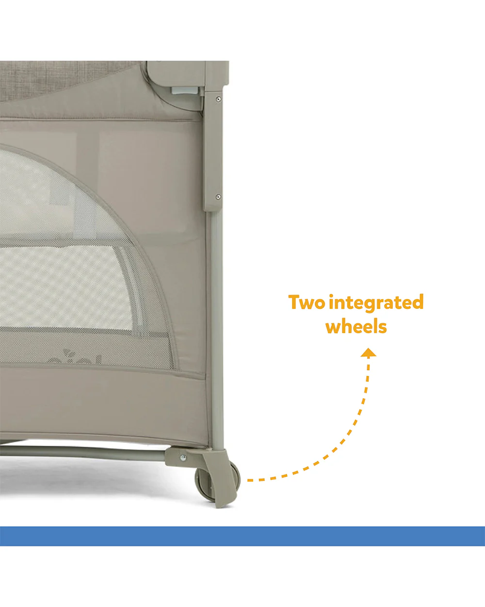 Joie Kubbie Sleep Bedside Crib & Travel Cot-With Removable Mattress-Compact Fold-Includes Travel Bag-Satellite-For 0 to 36M - Image 18
