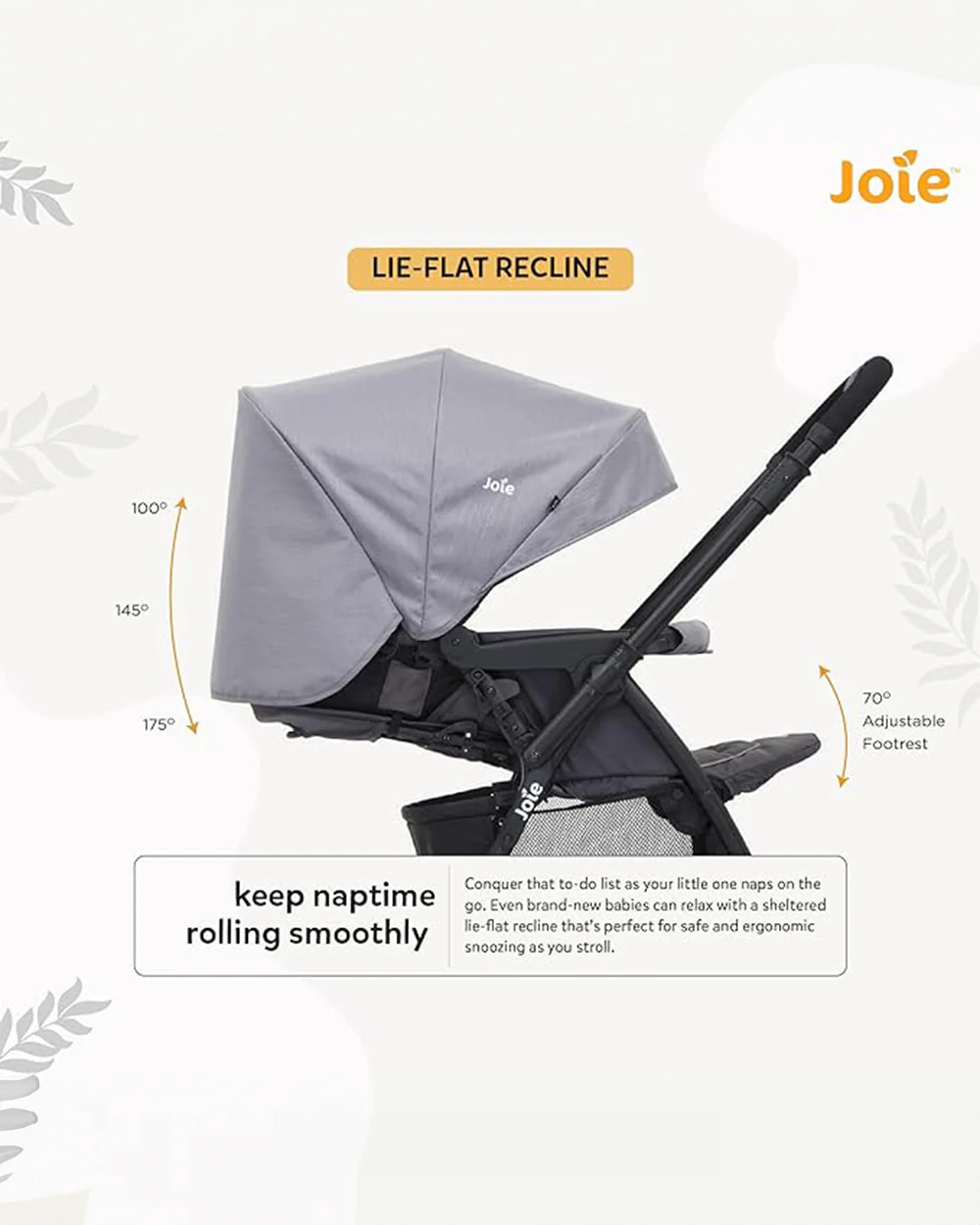 Joie Mirus Lightweight Stroller-Reversible Parent Handle Bar-Car Seat Compatible-2 Years Warranty-For 0 to 3Y (Upto 15Kg)-Dark Pewter - Image 12