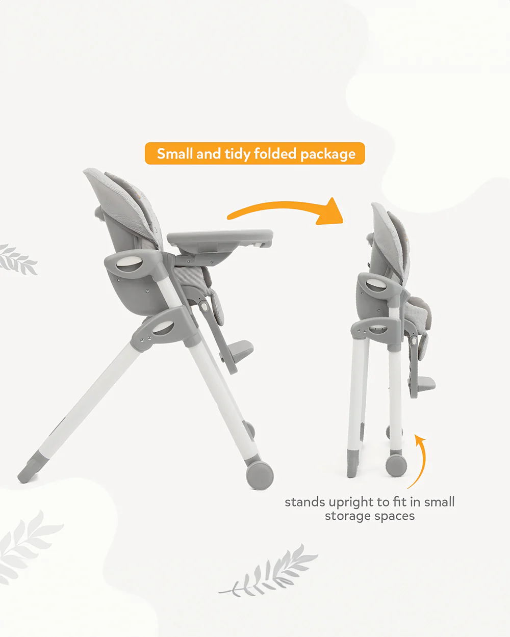 Joie Multiply 6in1 Baby High Chair-5 Level Height Adjustments With 3 Position Adjustable Tray-Convertible To Booster Seat & Mini Table-2 Years For 0 to 6Y (Upto 27Kg)-Arctic - Image 16