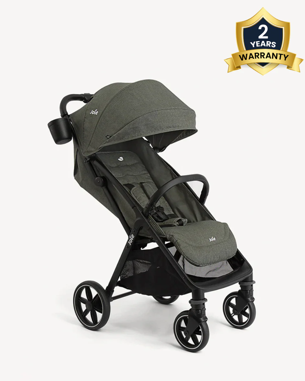 Joie Nutmeg Cabin Friendly Stroller-One Hand Fold-Near Flat Reclining Seat-Car Seat Compatible-2 Years Warranty-For 0 to 4Y (Upto 22 Kg)-Evergreen - Image 2