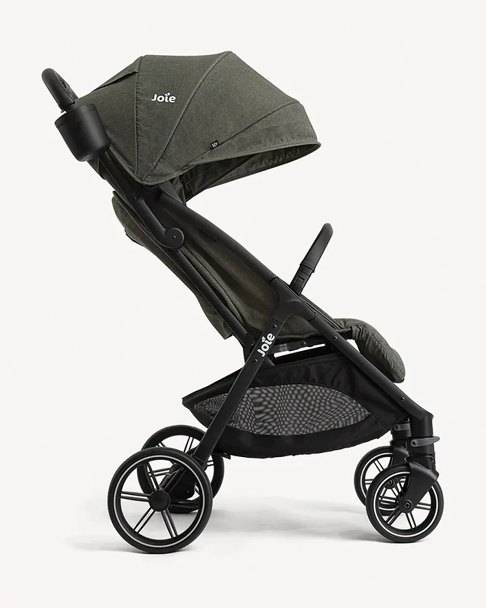 Joie Nutmeg Cabin Friendly Stroller-One Hand Fold-Near Flat Reclining Seat-Car Seat Compatible-2 Years Warranty-For 0 to 4Y (Upto 22 Kg)-Evergreen - Image 7