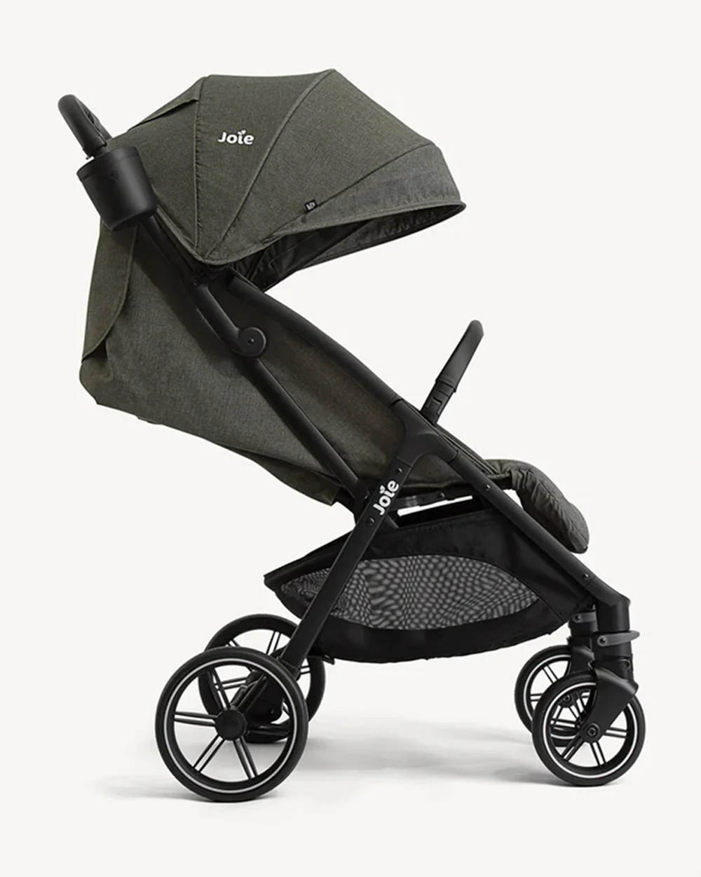 Joie Nutmeg Cabin Friendly Stroller-One Hand Fold-Near Flat Reclining Seat-Car Seat Compatible-2 Years Warranty-For 0 to 4Y (Upto 22 Kg)-Evergreen - Image 8