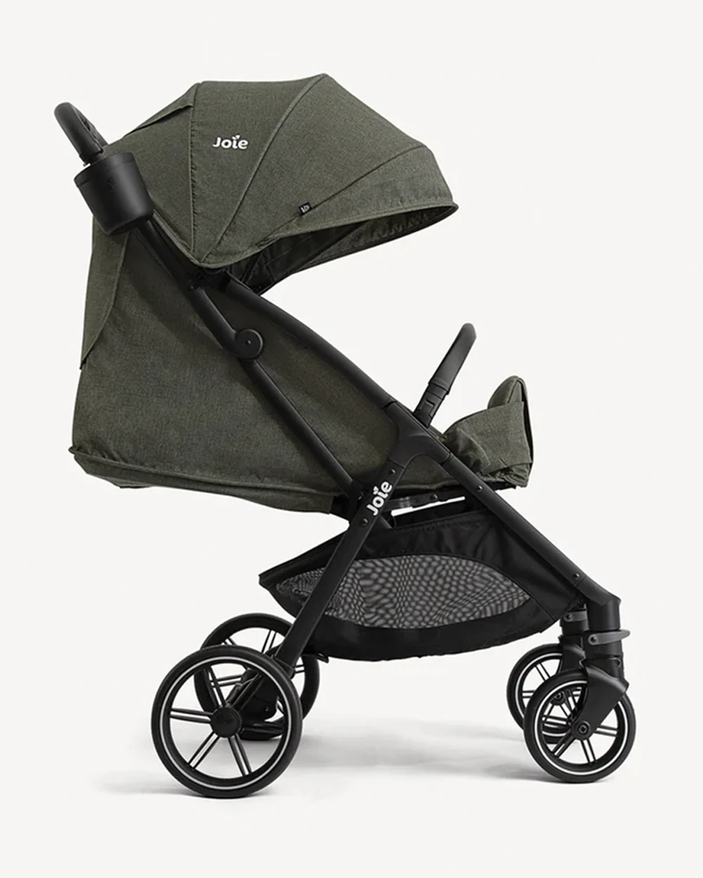 Joie Nutmeg Cabin Friendly Stroller-One Hand Fold-Near Flat Reclining Seat-Car Seat Compatible-2 Years Warranty-For 0 to 4Y (Upto 22 Kg)-Evergreen - Image 9