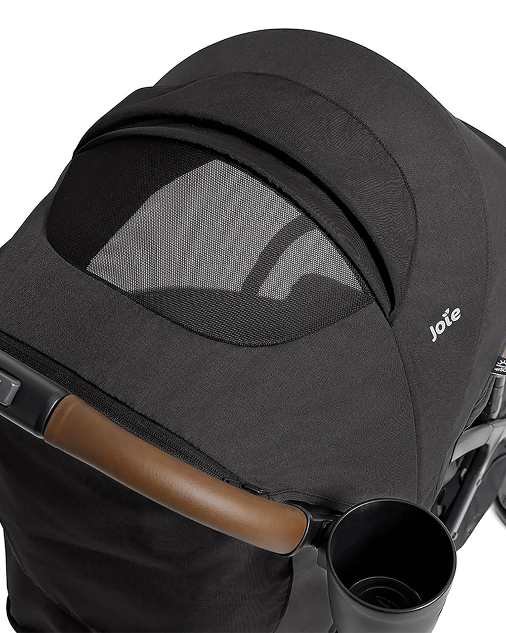 Joie Nutmeg Cabin Friendly Stroller-One Hand Fold-Near Flat Reclining Seat-Car Seat Compatible-2 Years Warranty-For 0 to 4Y (Upto 22 Kg)-Shale - Image 8