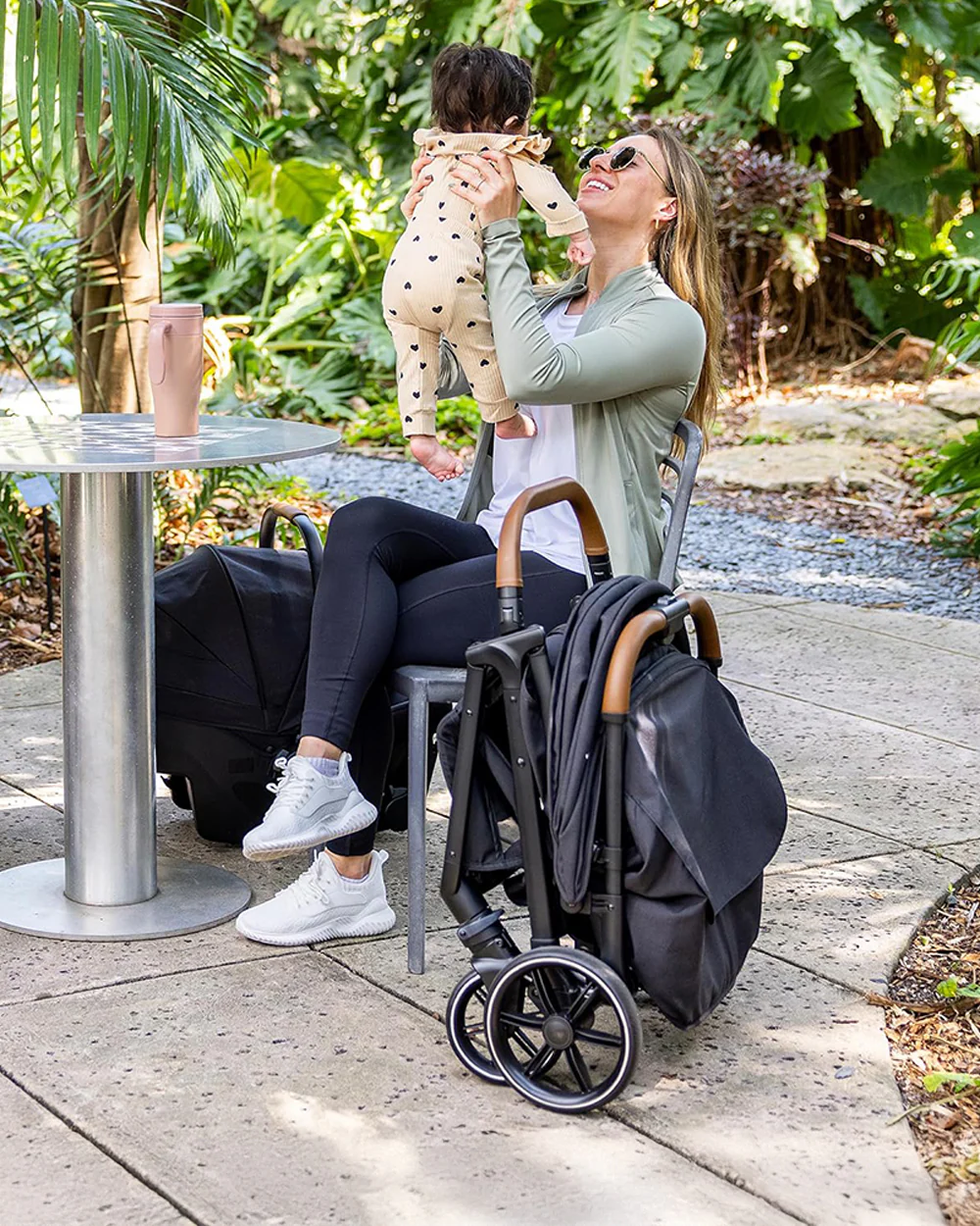 Joie Nutmeg Cabin Friendly Stroller-One Hand Fold-Near Flat Reclining Seat-Car Seat Compatible-2 Years Warranty-For 0 to 4Y (Upto 22 Kg)-Thunder - Image 9