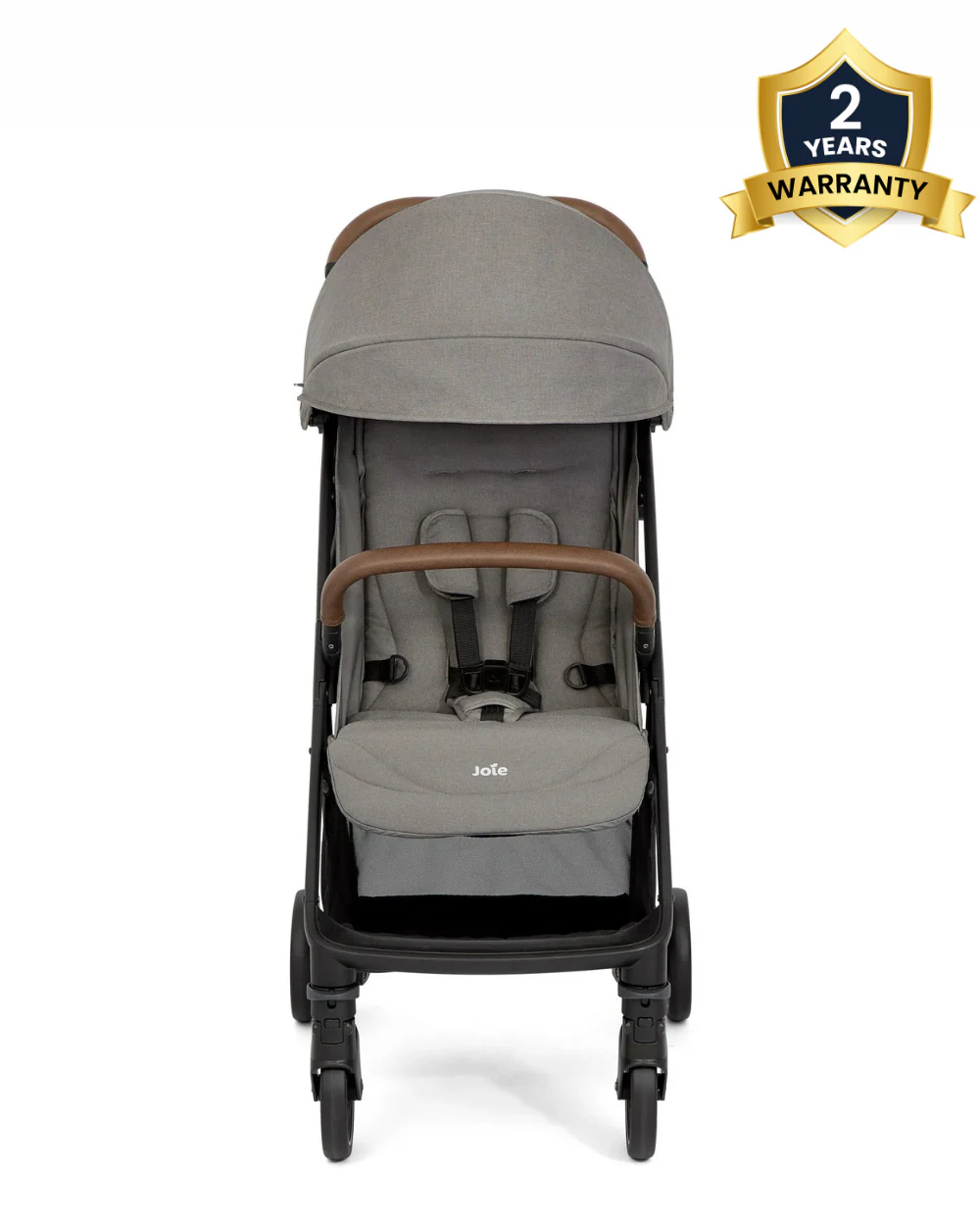 Joie Pact Pro Cabin Friendly Stroller-One Hand Fold-Flat Reclining Seat-Travel System Compatible-2 Years Warranty-Pram for 0 to 4Y (Upto 22 Kg)-Pebble - Image 2