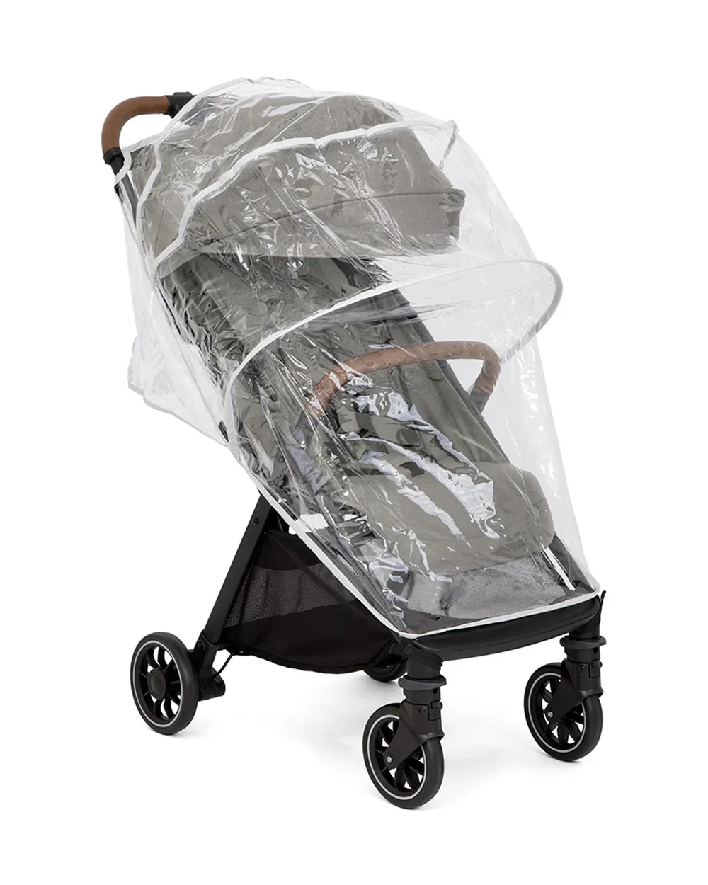 Joie Pact Pro Cabin Friendly Stroller-One Hand Fold-Flat Reclining Seat-Travel System Compatible-2 Years Warranty-Pram for 0 to 4Y (Upto 22 Kg)-Pebble - Image 9
