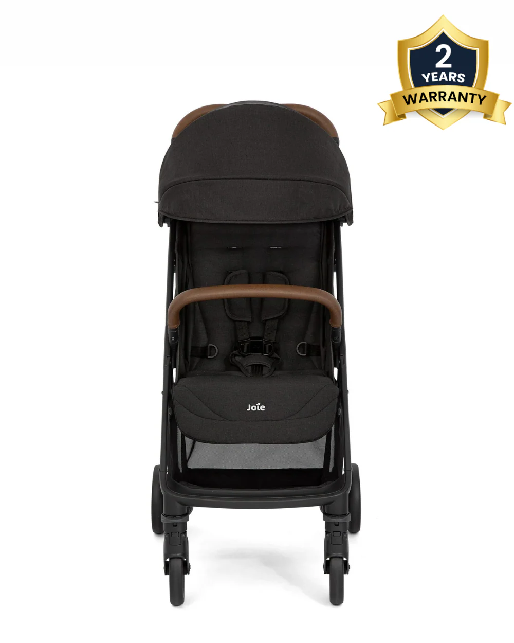 Joie Pact Pro Cabin Friendly Stroller-One Hand Fold-Flat Reclining Seat-Travel System Compatible-2 Years Warranty-Pram for 0 to 4Y (Upto 22 Kg)-Shale - Image 2