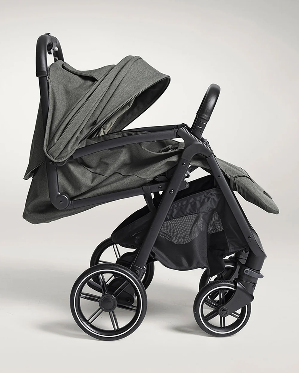 Joie Parcel LX Lightweight Stroller-One Hand Fold-Flat Reclining Seat-Car Seat Compatible-Mesh Window On Canopy-2 Years Warranty-For 0 to 4Y (Upto 22 Kg)-Evergreen - Image 13