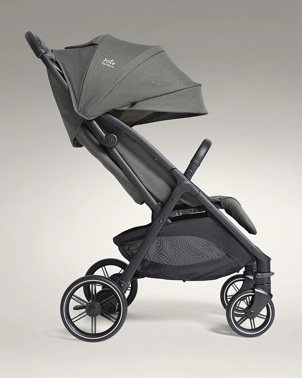 Joie Parcel LX Lightweight Stroller-One Hand Fold-Flat Reclining Seat-Car Seat Compatible-Mesh Window On Canopy-2 Years Warranty-For 0 to 4Y (Upto 22 Kg)-Evergreen - Image 8