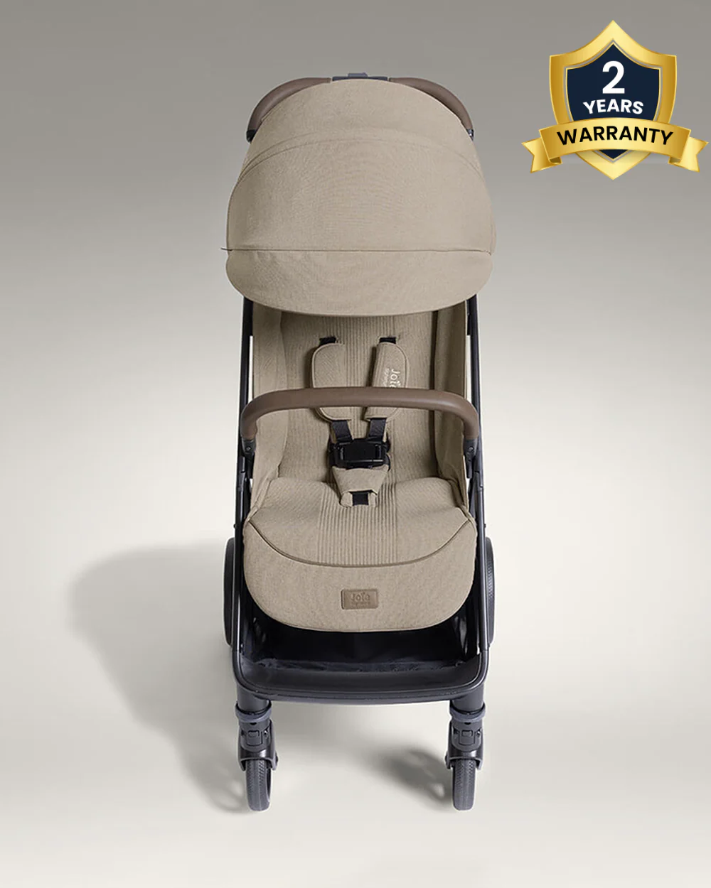 Joie Parcel LX Lightweight Stroller-One Hand Fold-Flat Reclining Seat-Car Seat Compatible-Mesh Window On Canopy-2 Years Warranty-For 0 to 4Y (Upto 22 Kg)-Sandstone - Image 2
