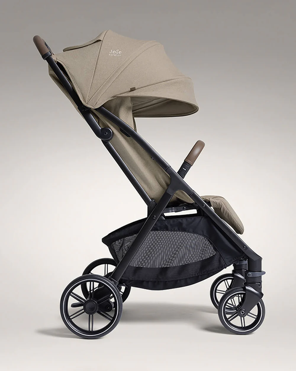Joie Parcel LX Lightweight Stroller-One Hand Fold-Flat Reclining Seat-Car Seat Compatible-Mesh Window On Canopy-2 Years Warranty-For 0 to 4Y (Upto 22 Kg)-Sandstone - Image 8