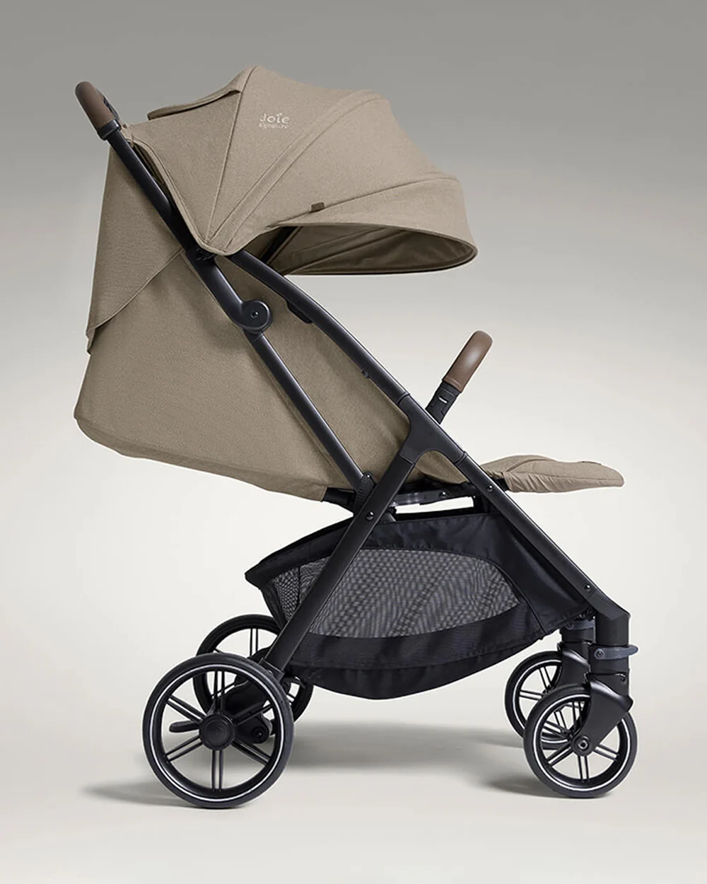 Joie Parcel LX Lightweight Stroller-One Hand Fold-Flat Reclining Seat-Car Seat Compatible-Mesh Window On Canopy-2 Years Warranty-For 0 to 4Y (Upto 22 Kg)-Sandstone - Image 9