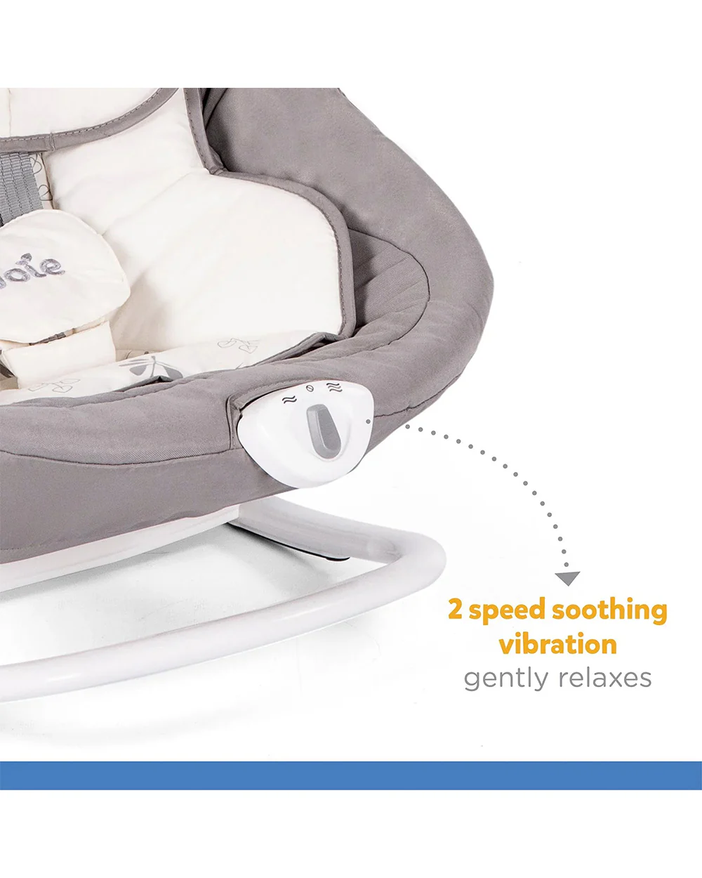 Joie Sansa 2 in 1 Baby Bouncer & Rocker-3 Position Recline-Multi Motion Soother Sways Side to Side-With Toy Bar & Two Plush Toys-For 0 to 9 Kg-Fern - Image 9