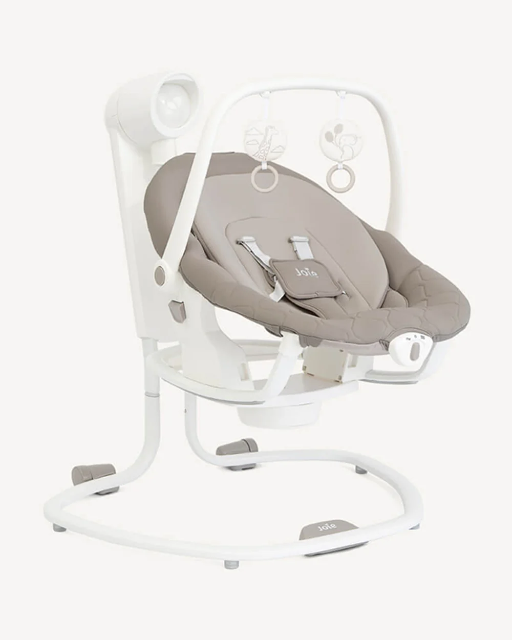 Joie Serina 2in1 Baby Swing & Rocker-6 Swing Speeds-3 Positions Recline-With Toy Bar-2 Years Warranty-For 0 to 9 Kg-Walnut - Image 6