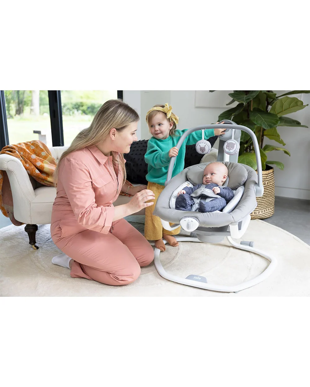 Joie Serina 2 in 1 Infant Swing & Rocker-Electric-3 Position Recline-Upto 9 Kg-Speckled - Image 7