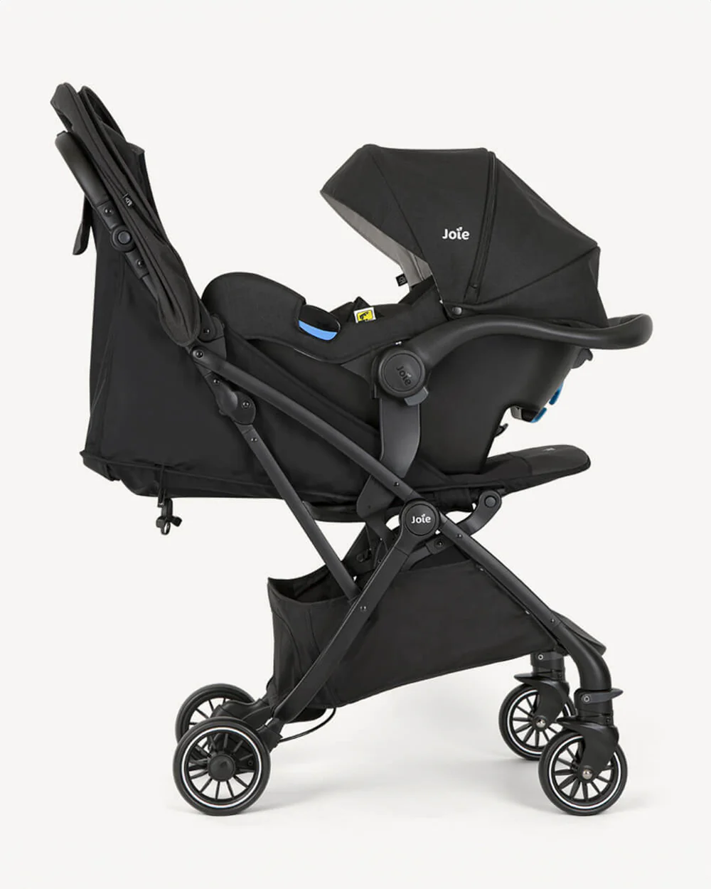Joie Tourist Lightweight Baby Stroller-Flat Reclining Seat-One Hand Fold-Travel System Compatible-Includes Rain Cover, Travel Bag & Adapters-2 Years Warranty-For 0 to 3Y (Upto 15Kg)-Shale - Image 9