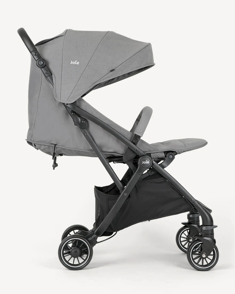 Joie Tourist Lightweight Baby Stroller-Flat Reclining Seat-One Hand Fold-Travel System Compatible-Includes Rain Cover, Travel Bag & Adapters-2 Years Warranty-For 0 to 3Y (Upto 15Kg)-Pebble - Image 10