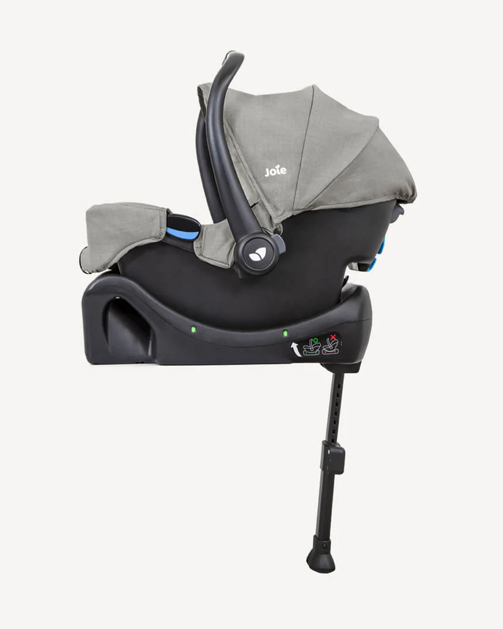 Joie Parcel Lightweight Baby Stroller & Gemm Car Seat Travel System-Stroller Features (One Hand Fold, Flat Reclining Seat, Upto 22 Kg)-Car Seat Features (Airline Certified, Side Impact Protection, Upto 13 Kg)-Oyster & Pebble - Image 19