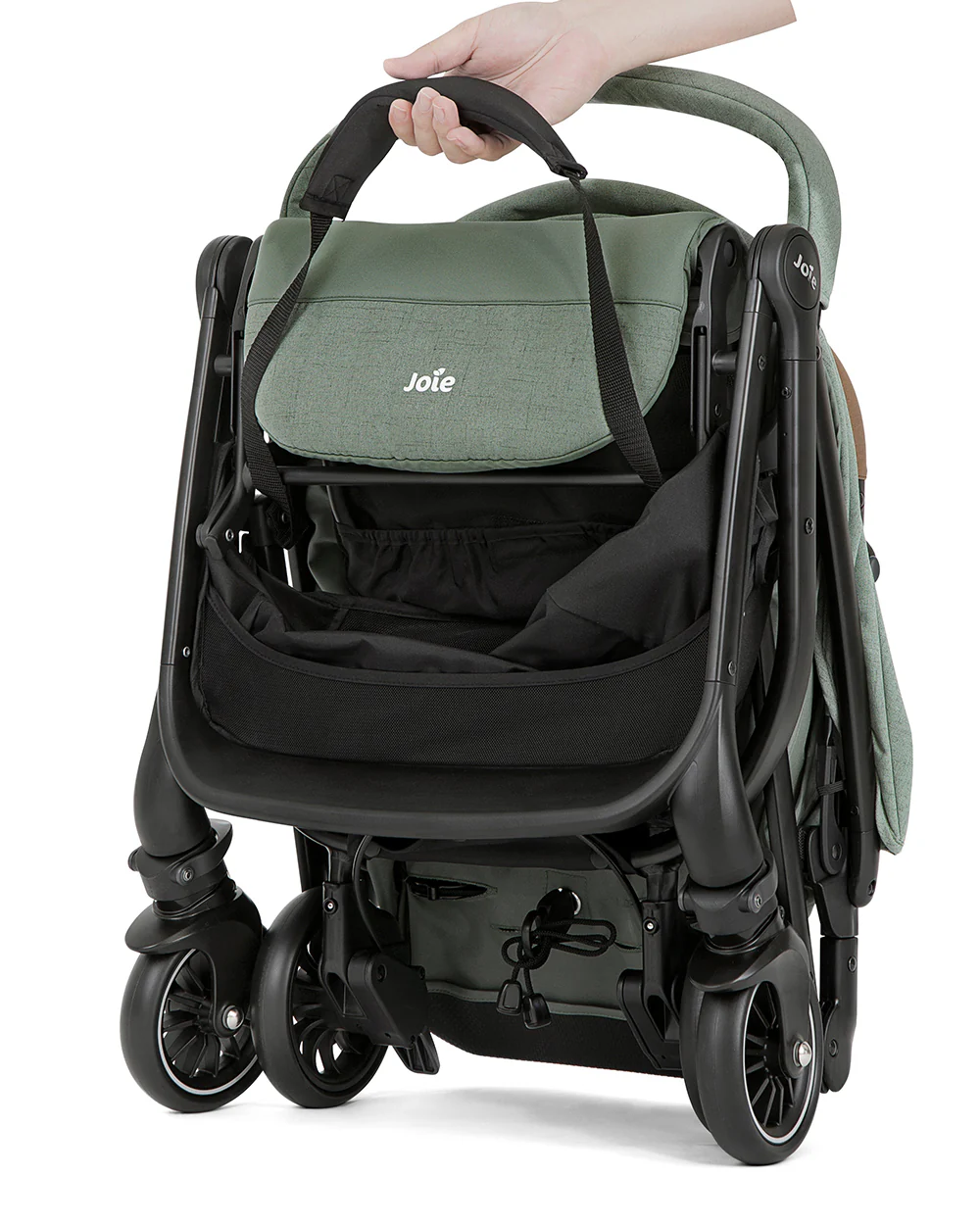 Joie Tourist Lightweight Baby Stroller-Flat Reclining Seat-One Hand Fold-Travel System Compatible-Includes Rain Cover, Travel Bag & Adapters-2 Years Warranty-For 0 to 3Y (Upto 15Kg)-Laurel - Image 11