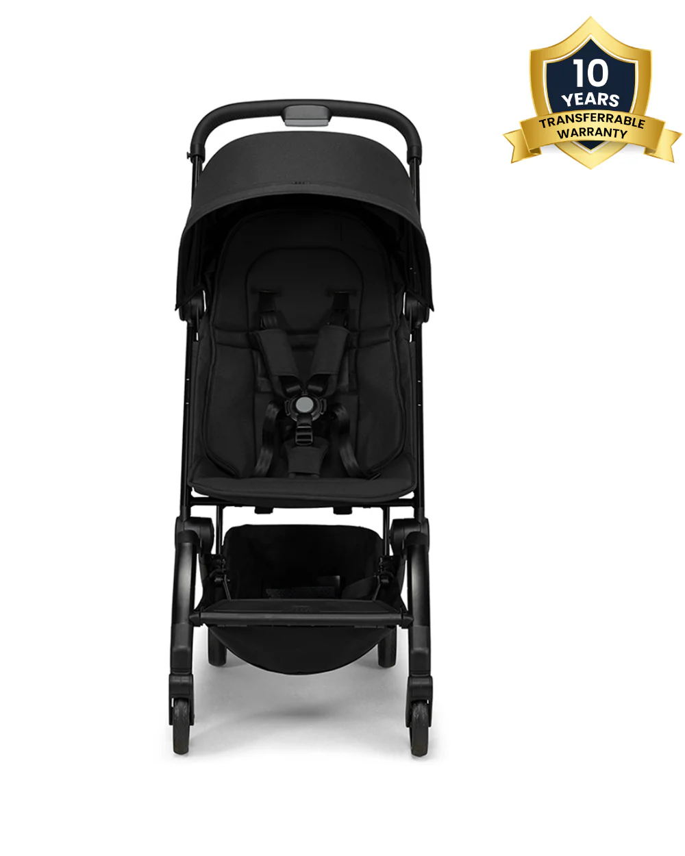 Joolz Aer+ Cabin Friendly Stroller-All Wheel Suspension-One Hand Fold-Flat Reclining Seat-Travel System Compatible-Includes Travel Bag-10 Years Transferable Warranty-For 0 to 4Y (Upto 22Kg)-Space Black - Image 2
