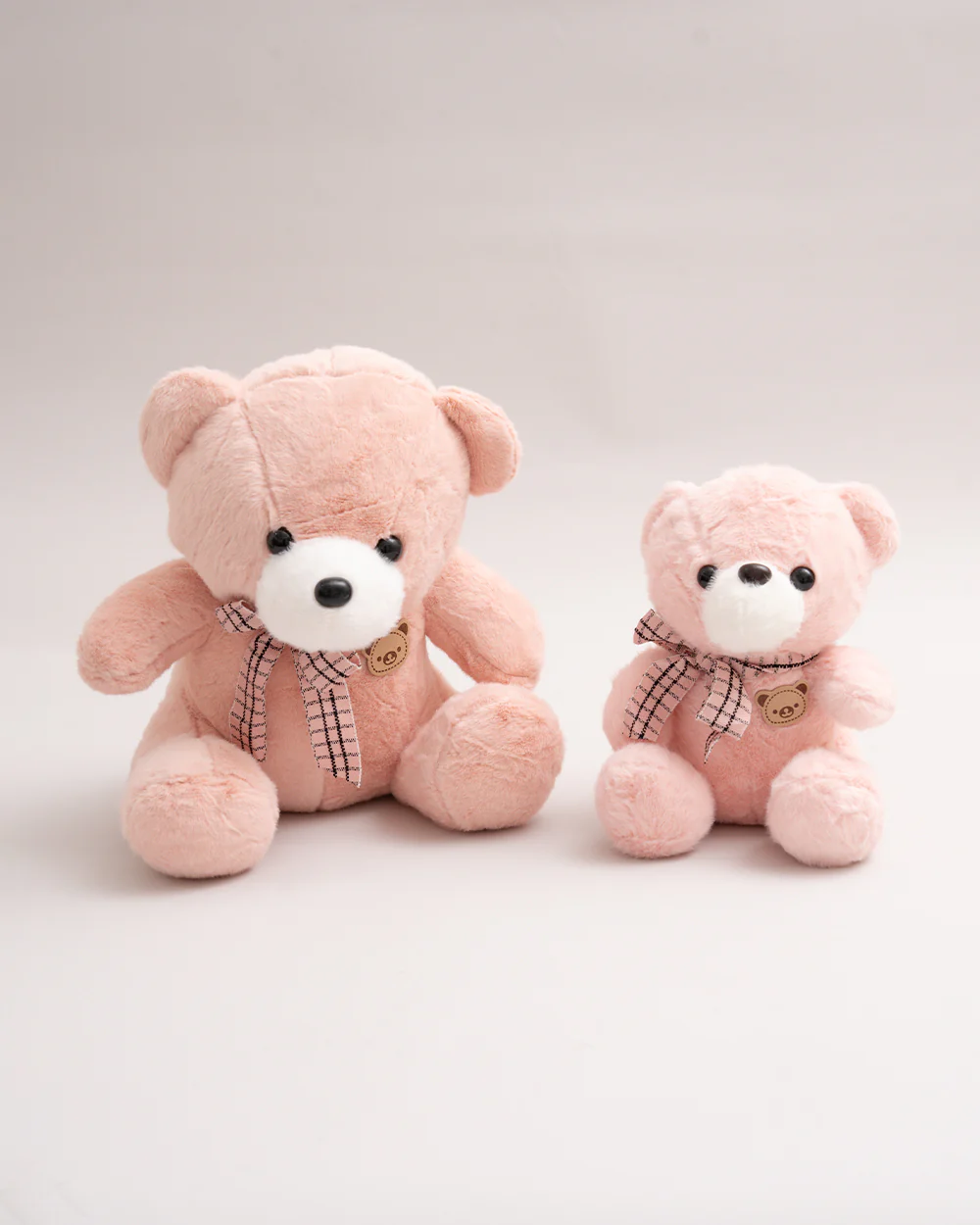 Just Bear Pink Miso Soft Toy With Leather Patch-Plush Cuddly & Huggable Bear-36M+ - Image 6