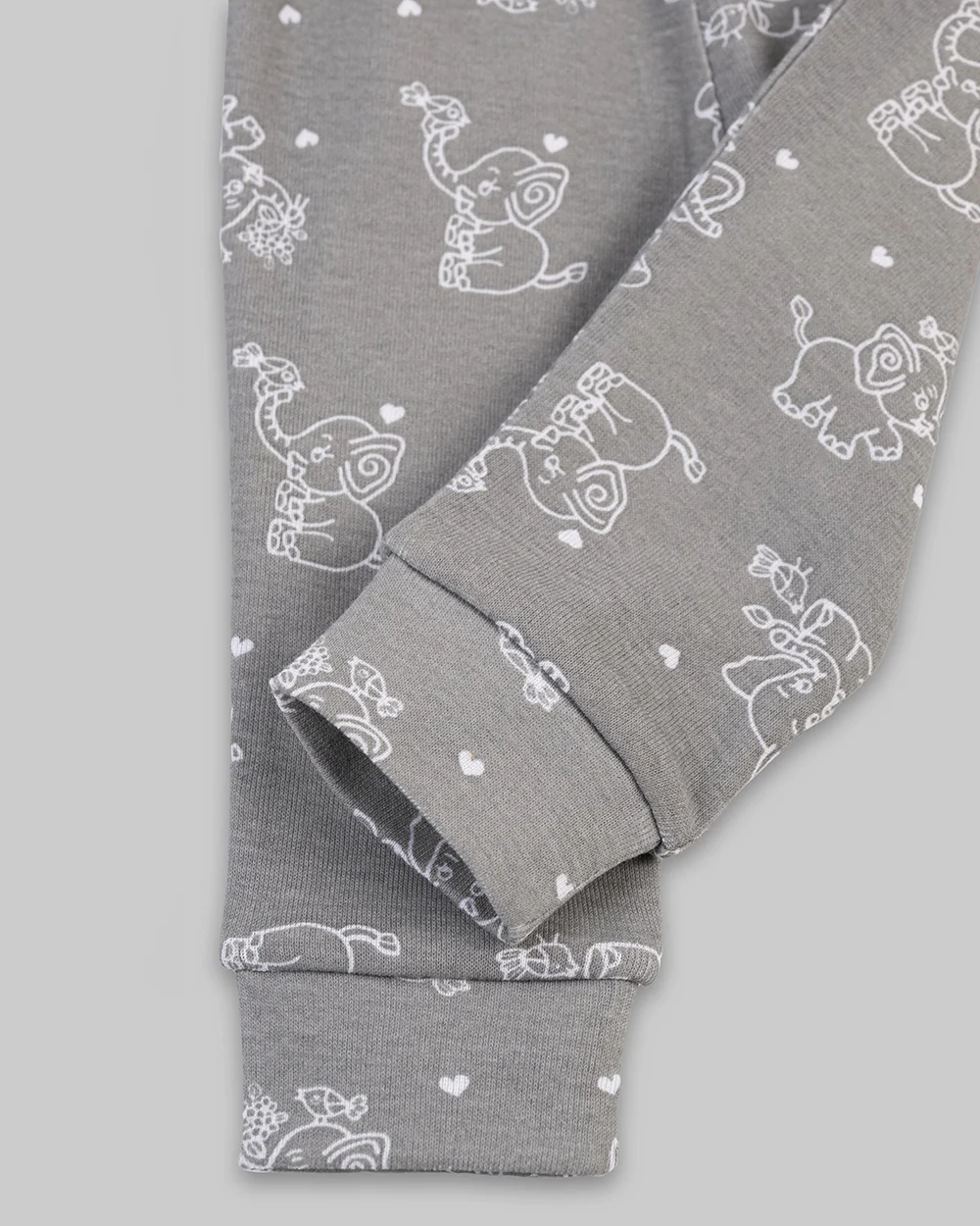 Kaarpas Grey PJ Set-Jumbo Elephant-Organic Cotton-For Infants - Image 4