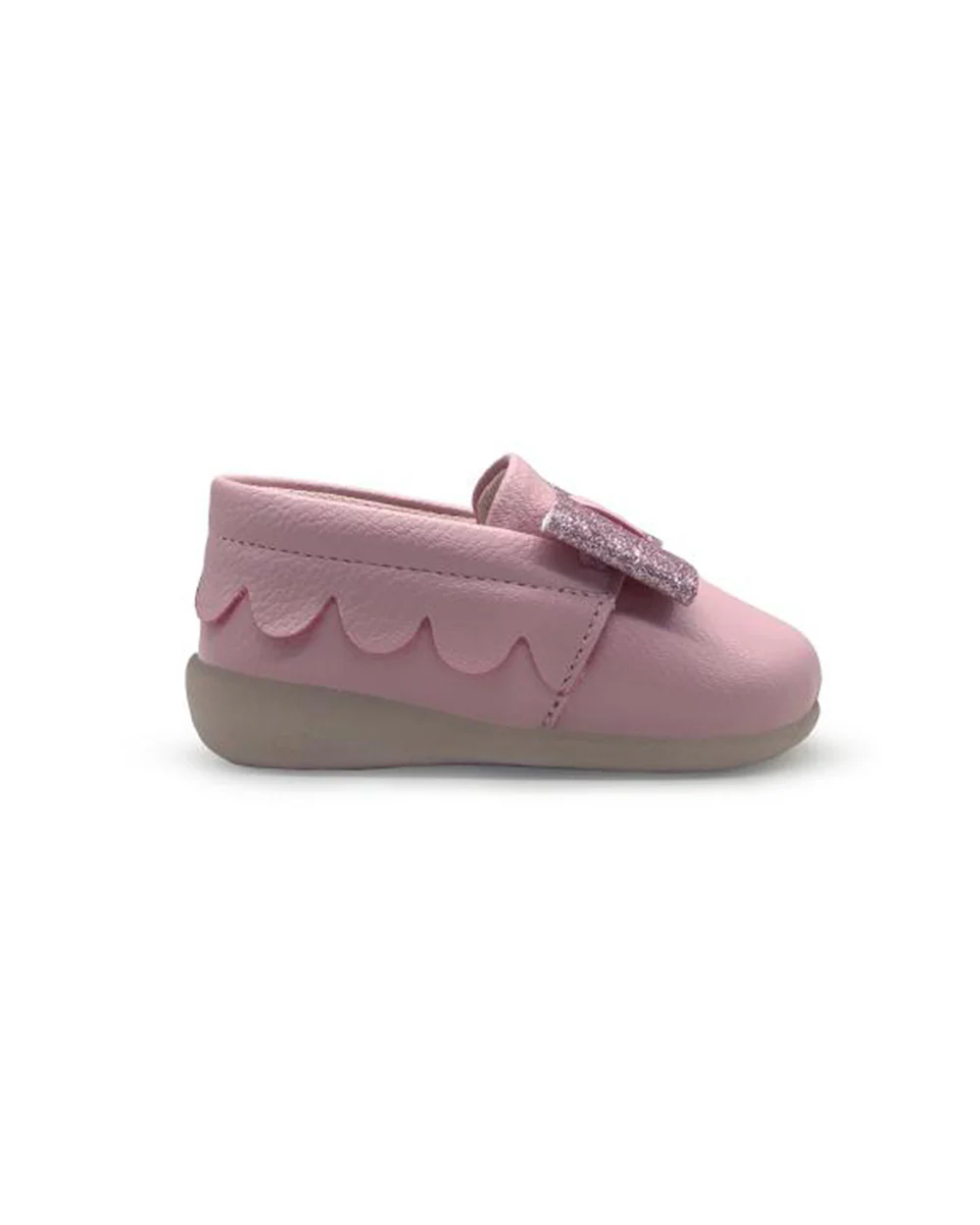 Kazarmax Pink Blush Bow Slip On Bellies For Infants - Image 4