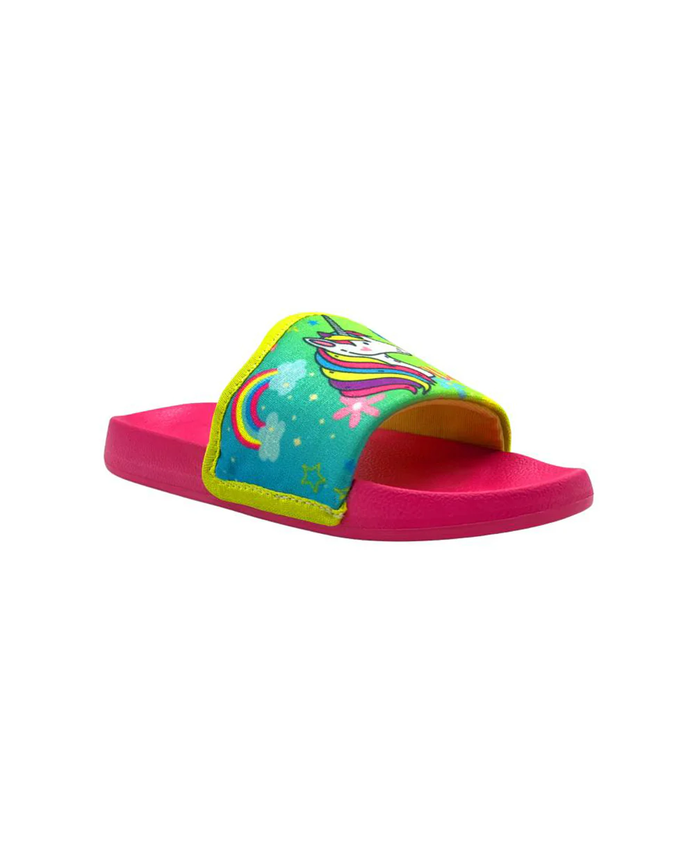 Kazarmax Pink Lemon Turq Ombre Unicorn Slippers For Infants - Image 3