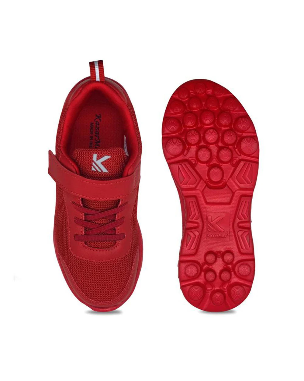 Kazarmax Red Sports Velcro Shoes For Infants - Image 3