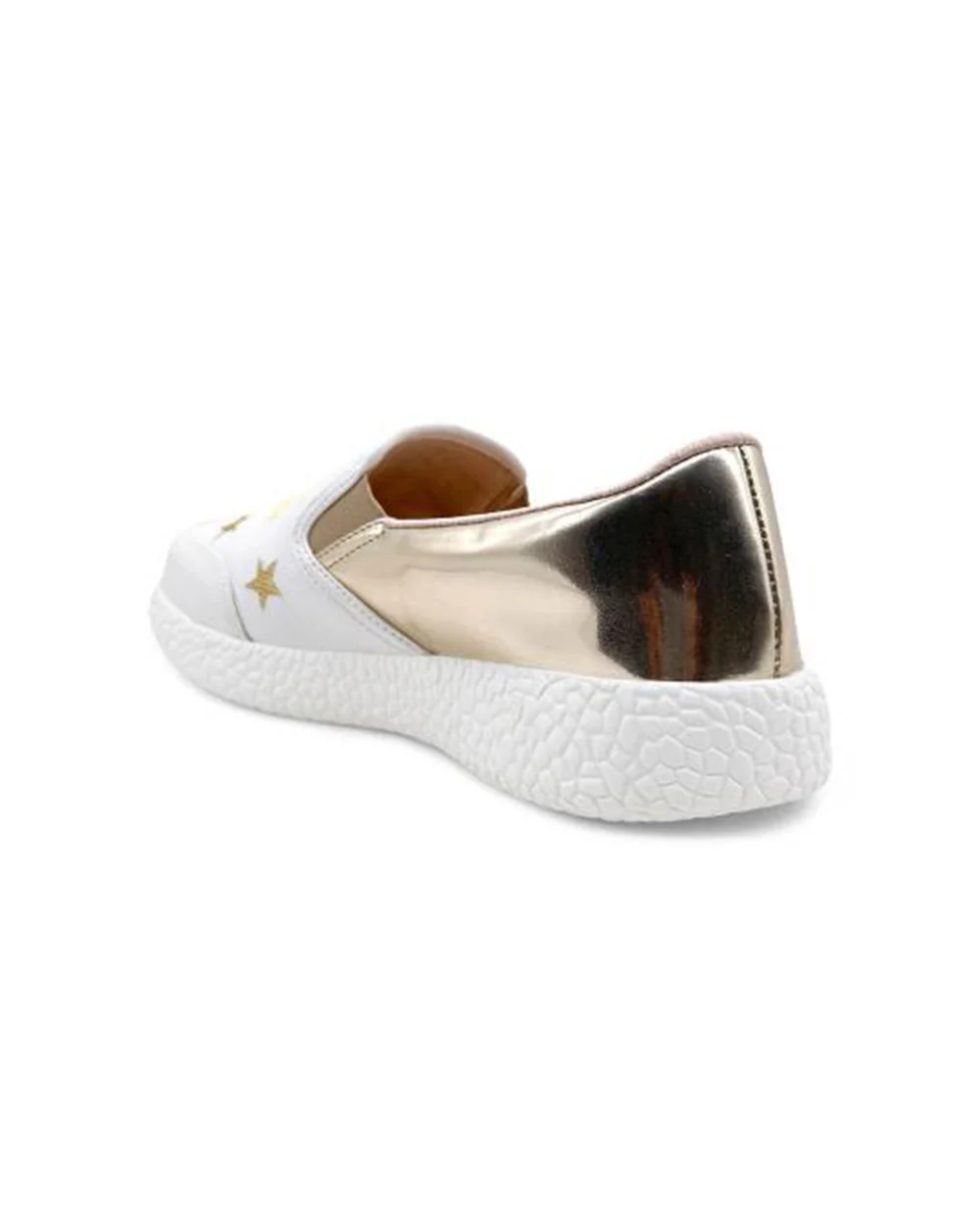 Kazarmax White Bee Embroidered Slip On Loafers For Infants - Image 3