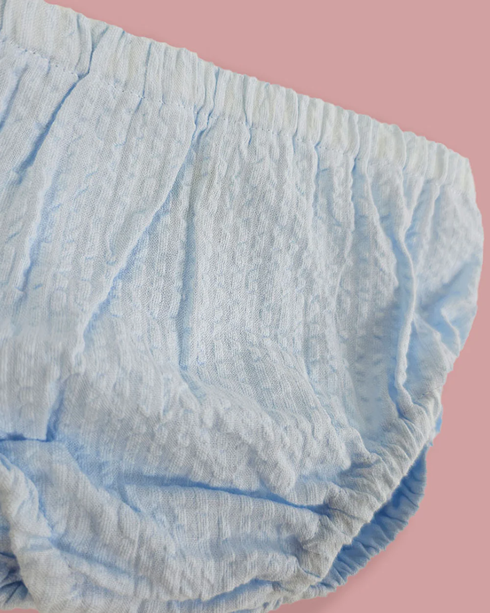 Keebee Blue Bloomer-Solid-Cotton-For Infants - Image 2