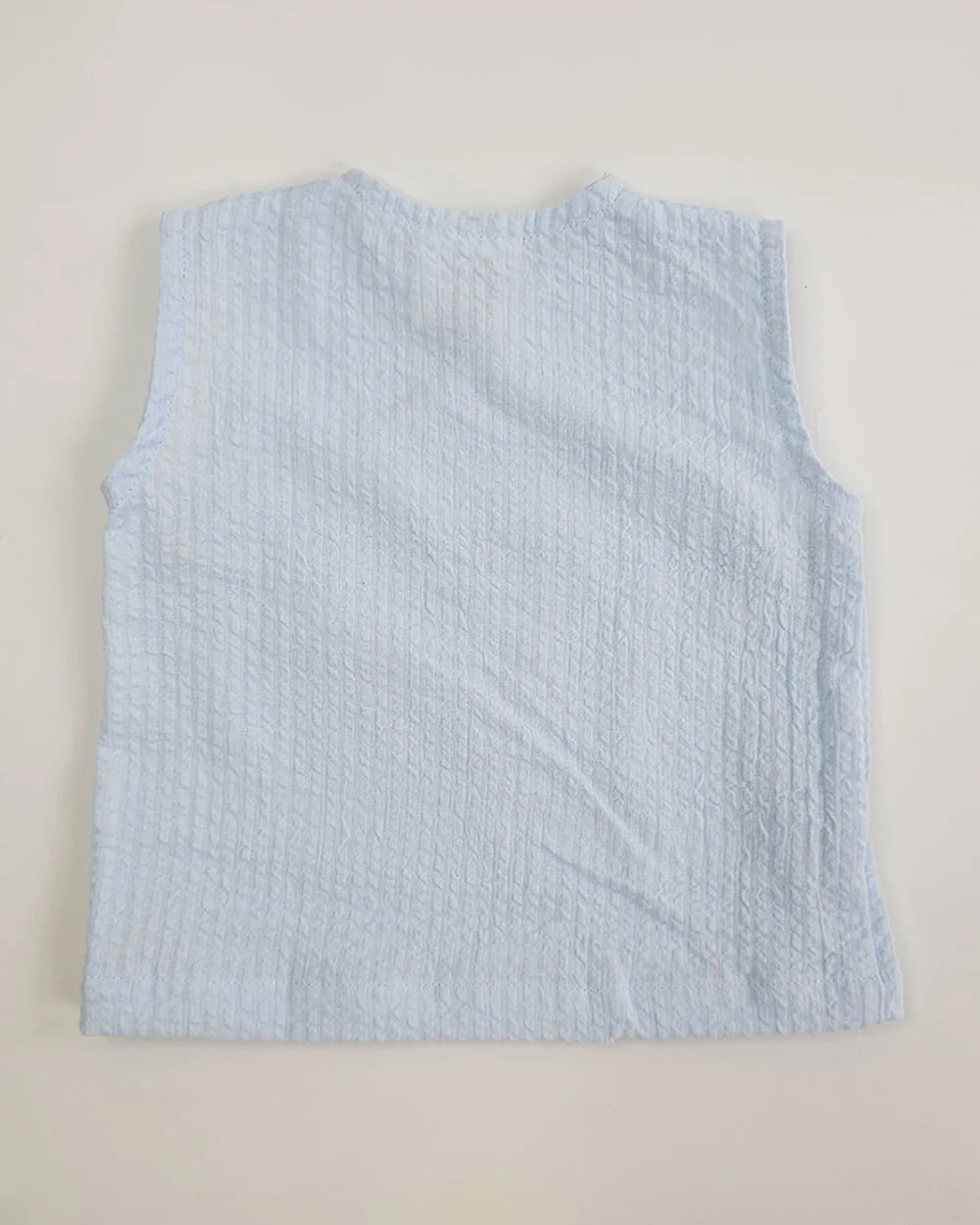 Keebee Blue Jhabla Set-Solid-Cotton-For Infants - Image 3