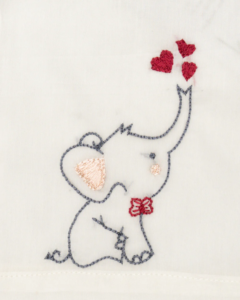 Keebee Elephant Jhabla-Embroidered-Organic Cotton-For Infants - Image 4