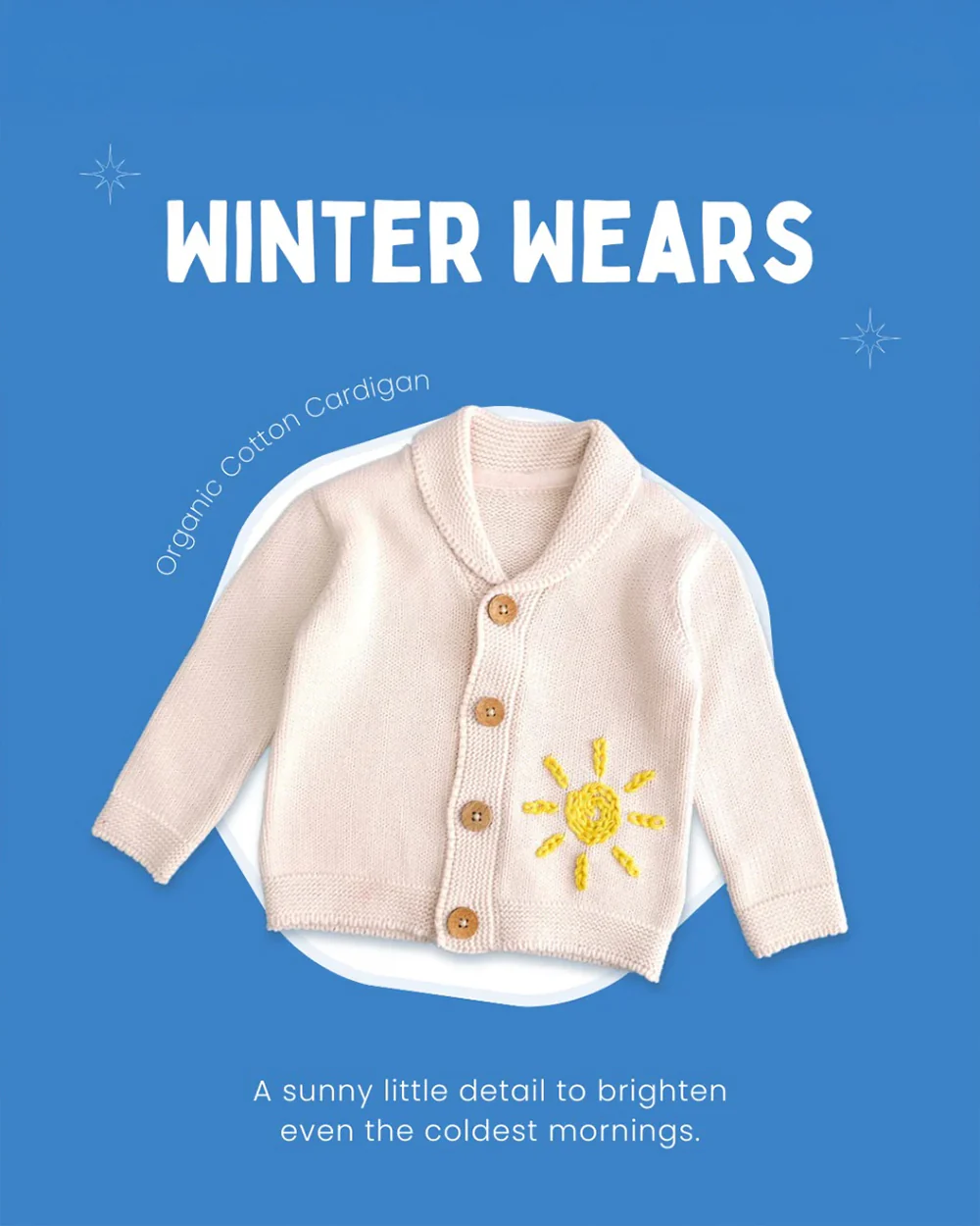 Keebee Pastel Pink Winter Wear Cardigan-Embroidered-100% GOTS Certified Organic Cotton-For Infants - Image 4