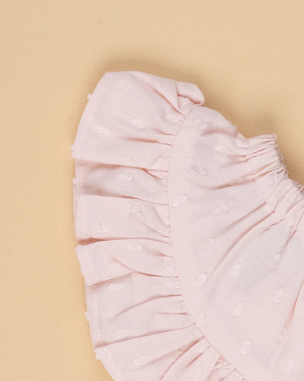Keebee Peach Bloomer-Solid Ruffled-Organic Cotton-For Infants - Image 2