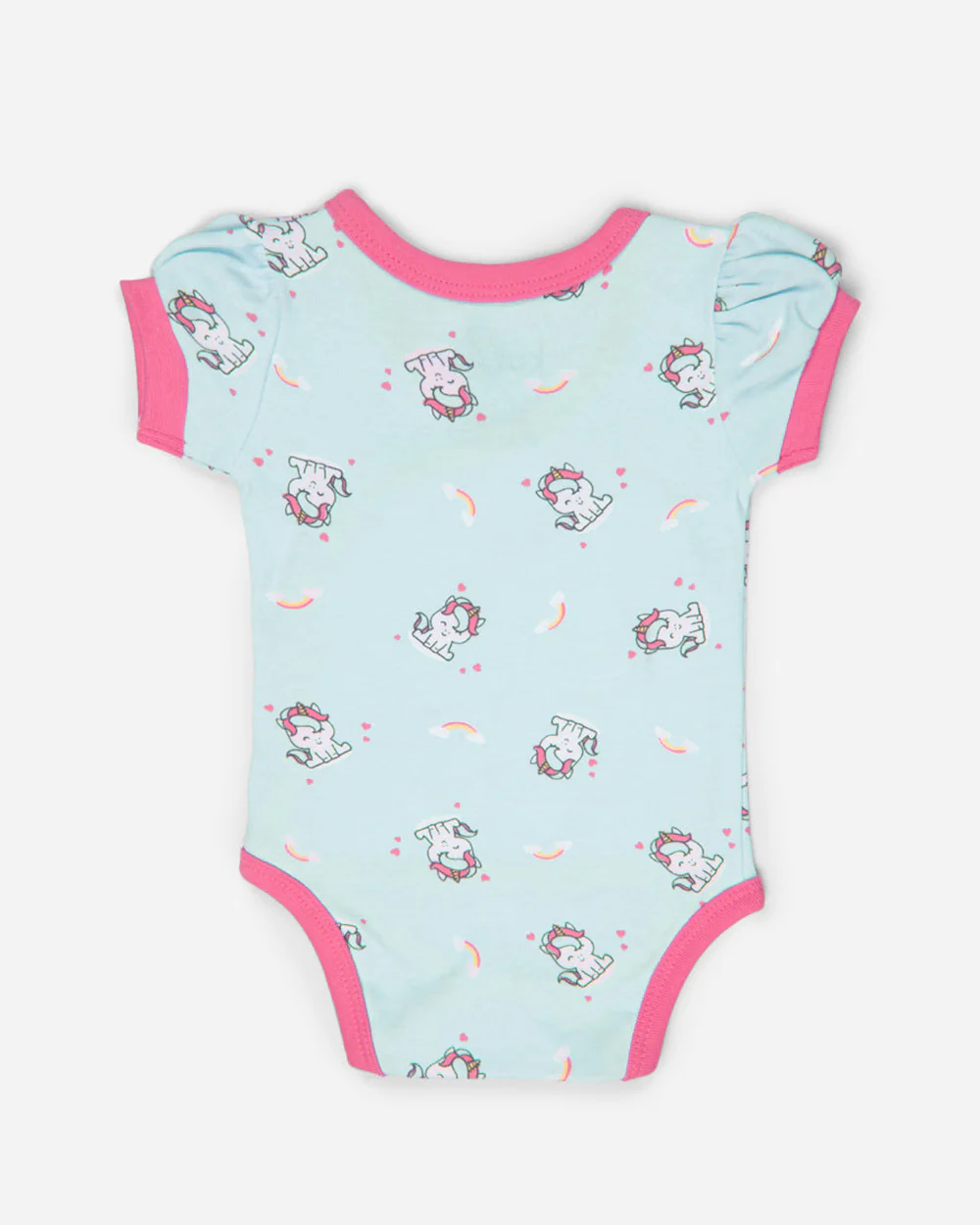 Keebee Pink & Blue Kimono Bodysuit-Printed-Organic Cotton-Pack of 2-For Infants - Image 7