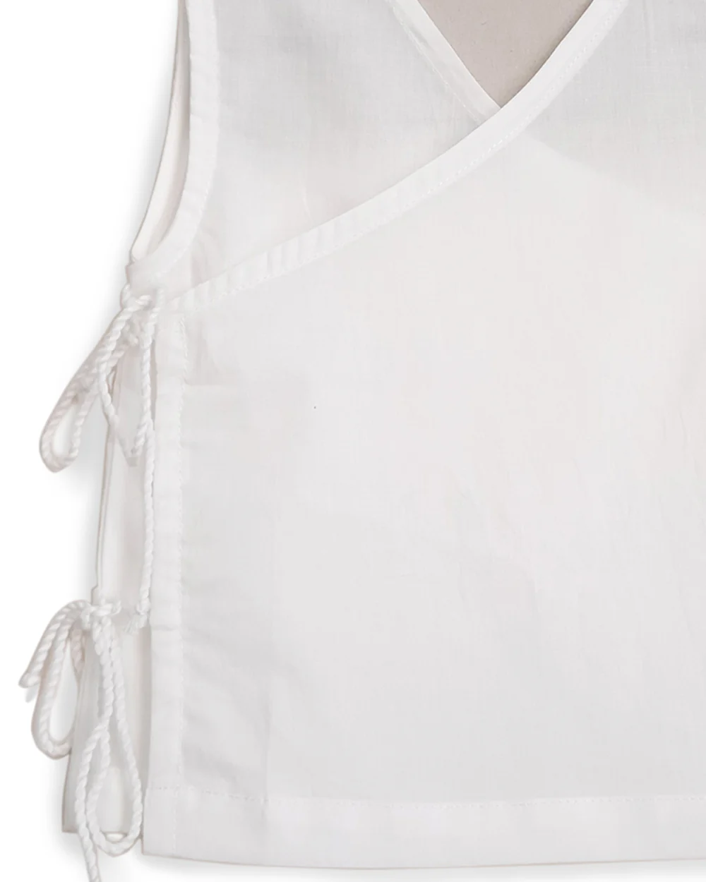 Keebee White Jhabla-Solid-Organic Cotton-For Infants - Image 3