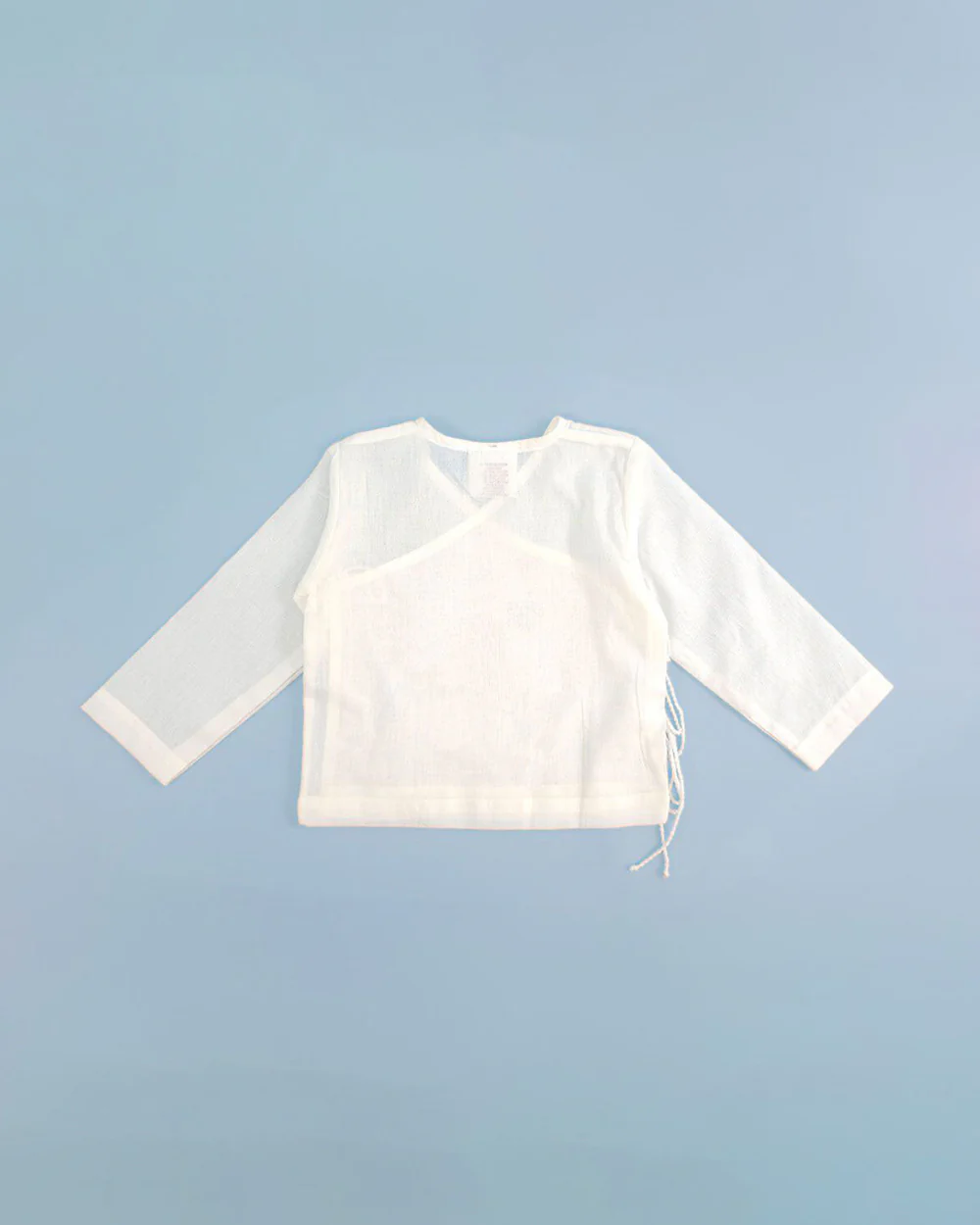 Keebee White Kimono Jhabla-Happy Embroidered-Organic Cotton-For Infants - Image 2
