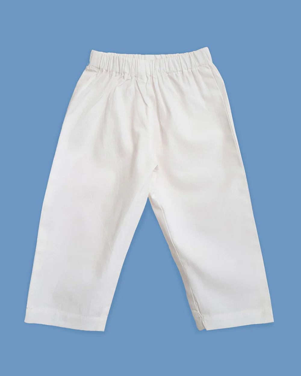 Keebee White Kurta Pajama-Solid-Cotton-For Infants - Image 5